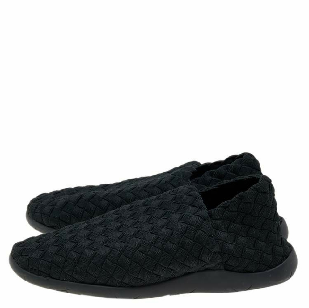Bottega Veneta Men's Black Intrecciato Plat Slip On Sneakers Size 8 US 41 EU